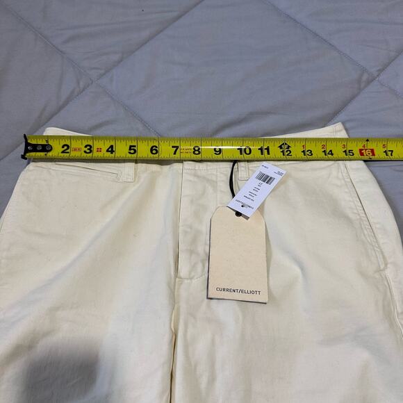 CURRENT/ELLIOTT The Captain Trouser Pants Biscuit White size 27 - Picture 7 of 12